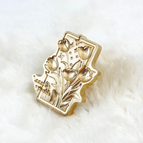 melty ヘッド メッセージチューリップ ヘッド メッセージチューリップ 横25mm×縦33mm ネジ式 1個 金色
