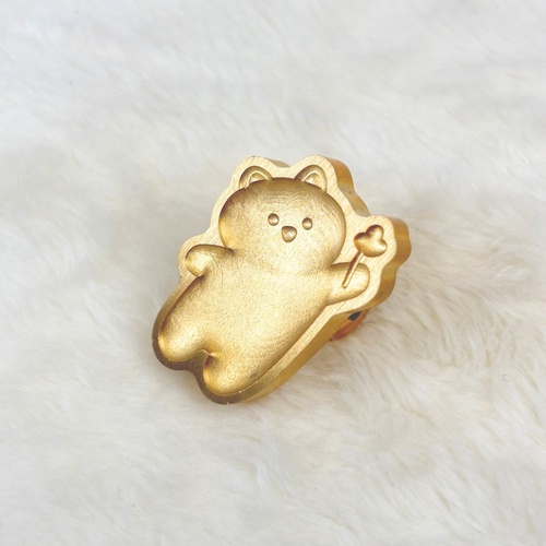 melty ヘッド シロクマ ヘッド シロクマ 横20mm×縦28mm ネジ式 1個 金色
