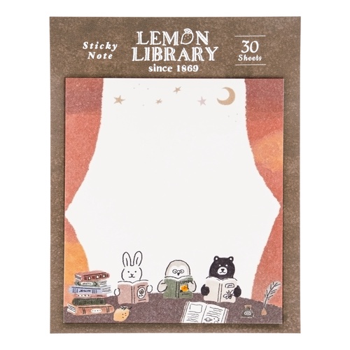 檸檬書店 レモンライブラリー 付箋　ふくろう館長とみんな