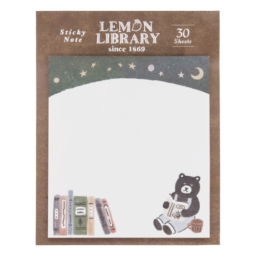 檸檬書店 レモンライブラリー 付箋　くま