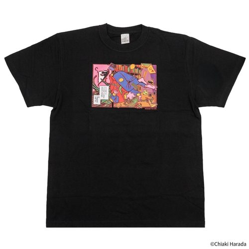 原田ちあき 「私 本が好きでよかった」Tシャツ フリー 黒