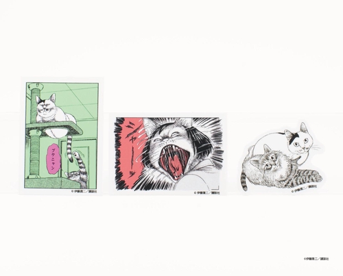 伊藤潤二の猫日記 よん&むー ステッカー3枚セット A