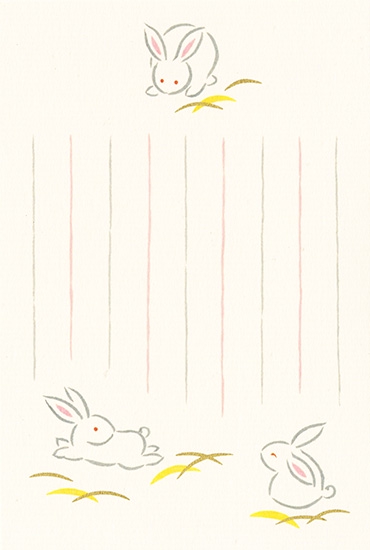 うさぎ罫入 1610 葉書