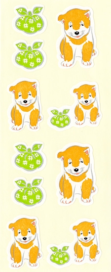 お届け小犬 シール