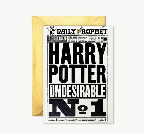 【Minalima】グリーティングカード(日刊予言者新聞・問題分子ナンバーワン)【Daily Prophet】
