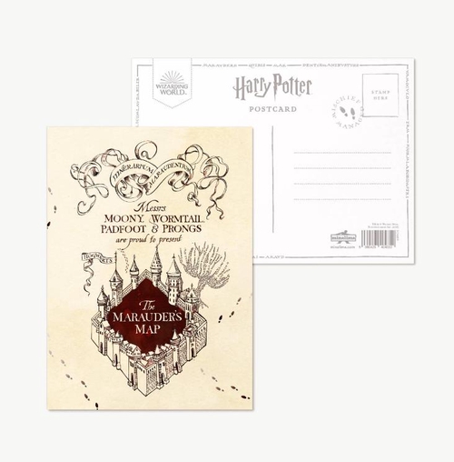 【Minalima】ポストカード(忍びの地図)【Marauder's Map】