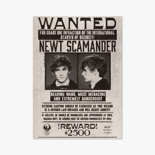 【Minalima】ポスター(手配書・ニュート)【WANTED NOTICES】