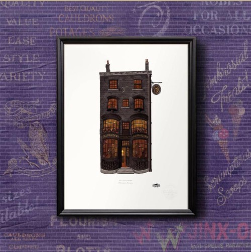 【Minalima】アートプリント(オリバンダーの店)【Diagon Alley】