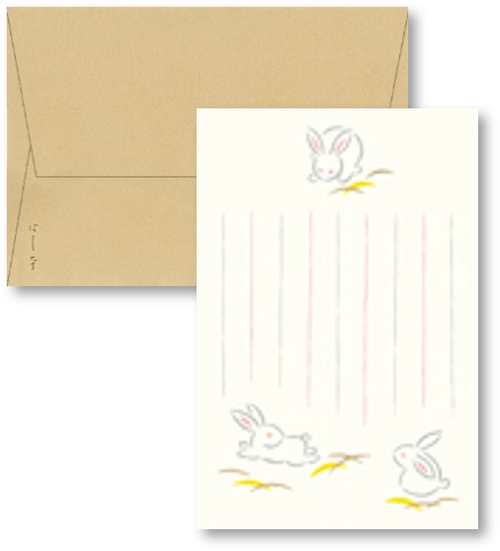 うさぎ罫入 ご挨拶カード