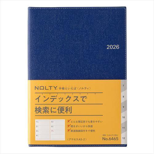 NOLTY(ノルティ) アクセス A5-2 週間メモ ネイビー 2026年1月始まり手帳
