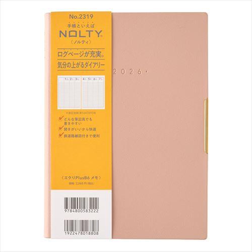 NOLTY(ノルティ) エクリPlus B6メモ 週間方眼メモ ピンク 2026年1月始まり手帳