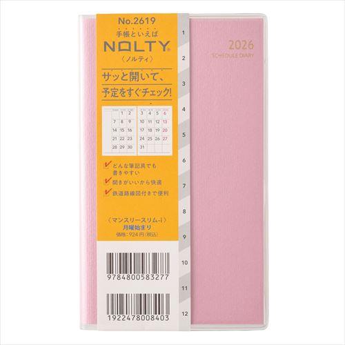 NOLTY(ノルティ) マンスリースリム-i月曜 マンスリー ピンク 2026年1月始まり手帳