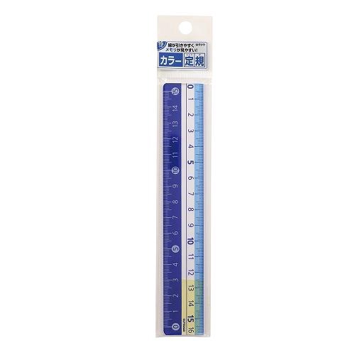 STAD カラー定規(16cm)ブルー 定規 16cm ブルー