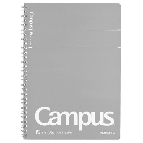 Campus キャンパスツイン ノート セミB5 無地 50枚 グレー