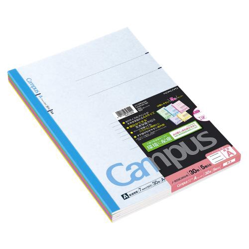 Campus キャンパスノートA4 5冊パック A罫(7mm) 30枚