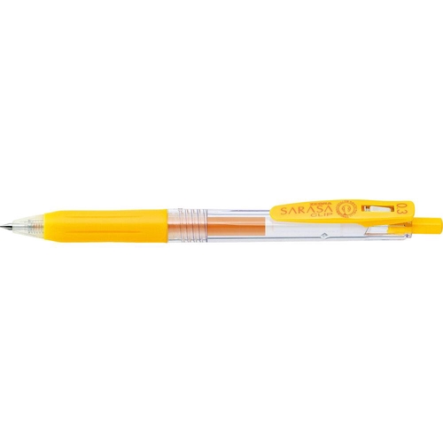 サラサクリップ0.3mm 黄 水性ボールペン