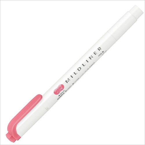 マイルドライナー マイルドレッド ラインマーカー 細1.0~1.4mm太4.0mm