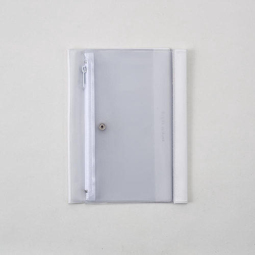 isshoni.ペンケース付ノートカバーPVC B6 Rホワイト