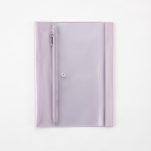 isshoni.ペンケース付ノートカバーPVC A5 Rピンク