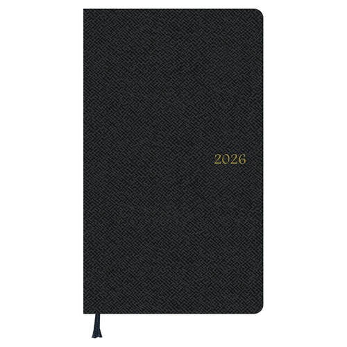 アポイント 2026年版ダイアリー 手帳サイズ 1ヶ月ブロック 日曜始 68ページ ブラック