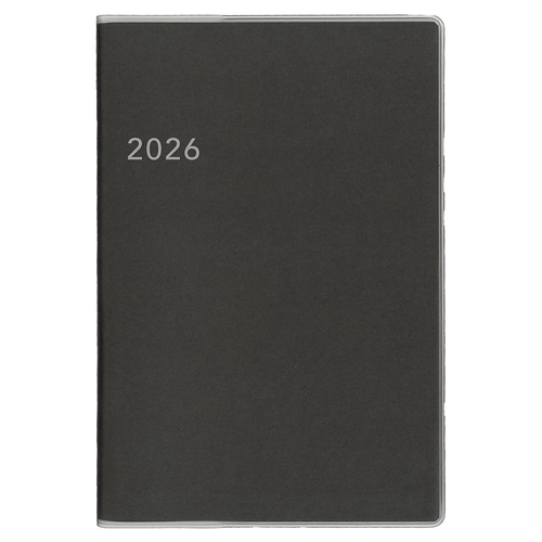 アポイント ノートタイプ カバー付 2026年版ダイアリー B6 1ヶ月ブロック 48ページ グレー