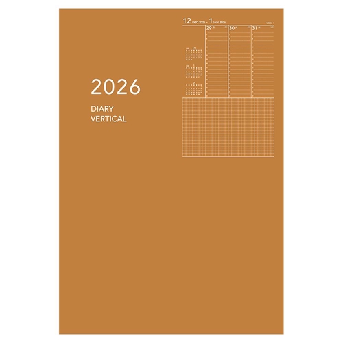 アポイント ノートタイプ 2026年版ダイアリー B6 1週間バーチカル 112ページ オレンジ