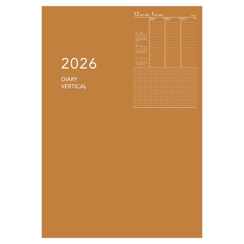 アポイント ノートタイプ 2026年版ダイアリー A5 1週間バーチカル 112ページ オレンジ