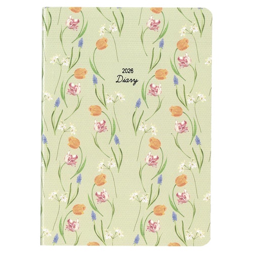 ハンディピック MILL Monthly FLEURS 2026年版ダイアリー A6 1ヶ月ブロック 48ページ グリーン