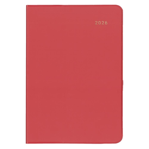 ハンディピック MILL Monthly EASY 2026年版ダイアリー B6 1ヶ月ブロック 48ページ レッド