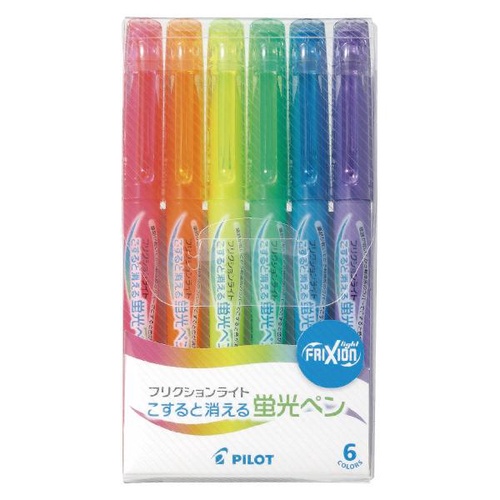 フリクションライト (蛍光ペン) 3.3mm 6色セット