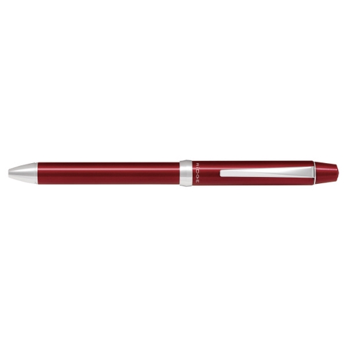 3+1リッジ 多機能筆記具 ボール径0.7mm(細字)シャープ芯 0.5mm 回転&ノック式アクロインキ ボルドー