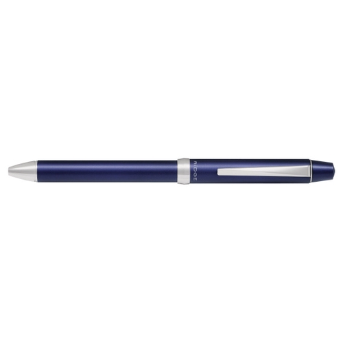 3+1リッジ 多機能筆記具 ボール径0.7mm(細字)シャープ芯 0.5mm 回転&ノック式アクロインキ ダークブルー