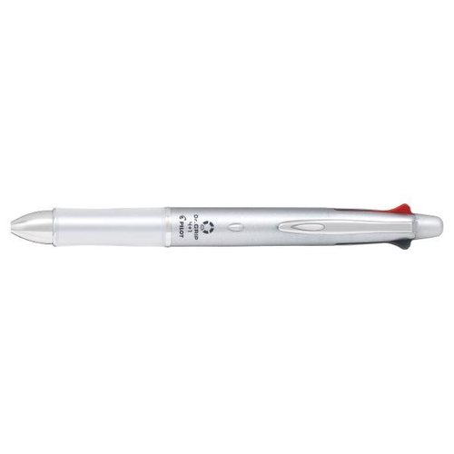 ドクターグリップ4+1 (多機能筆記具) ボールペン0.7mm+シャープペン0.5mm シルバー