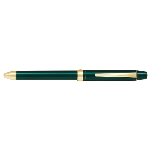 3+1リッジ 多機能筆記具 ボール径0.7mm(細字)シャープ芯 0.5mm 回転&ノック式アクロインキ ダークグリーン