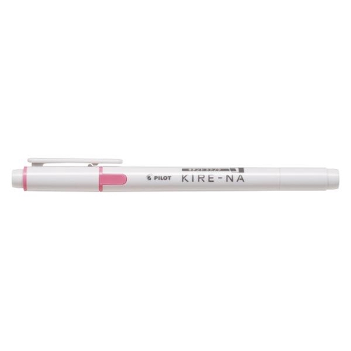 KIRE-NA キレーナ 蛍光ペン 0.5mm(細字)/3.3mm(太字) ツインキャップ式 水性顔料インキ ピンク