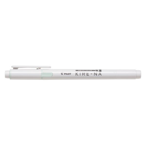 KIRE-NA キレーナ 蛍光ペン 0.5mm(細字)/3.3mm(太字) ツインキャップ式 水性顔料インキ ペールグリーン
