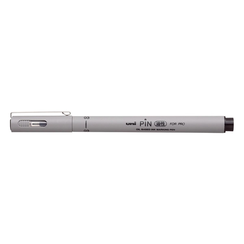 ピン 油性サインペン PIN-03A 黒 0.64mm 水性サインペン 0.64mm キャップ式