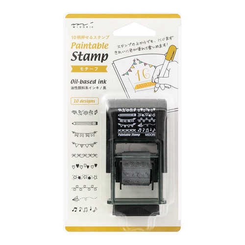 ミドリ スタンプ 回転印 モチーフ柄 スタンプ