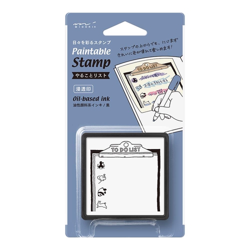 ミドリ スタンプ 浸透印 やることリスト柄 スタンプ