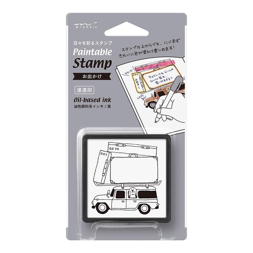 ミドリ スタンプ 浸透印 お出かけ柄 スタンプ