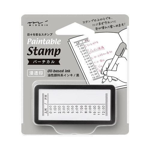 ミドリ スタンプ 浸透印 ハーフ バーチカル柄 スタンプ