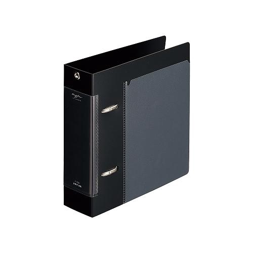myfaコレクションファイルミニW 黒 リングファイル コピー用紙350枚 ジェットブラック