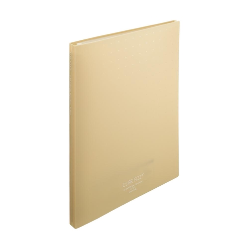 CUBE FIZZ クリヤーブック交換式 15ポケット ベージュ クリアファイル A4 ポケット15枚 ベージュ