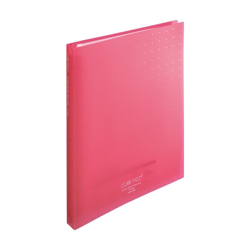 CUBE FIZZ クリヤーブック交換式 30ポケット ピンク クリアファイル A4 ポケット30枚 ピンク