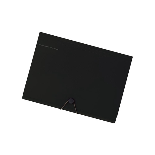 SMART FIT キャリングドキュメント A4 ブラック ドキュメントファイル A4 5仕切(6ポケット) ブラック