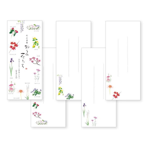折々の花たち 四季の花封筒 縦 12枚入 4柄各3枚