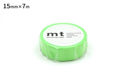 mt basic mt 1P ショッキンググリーン マスキングテープ 15mm×7m