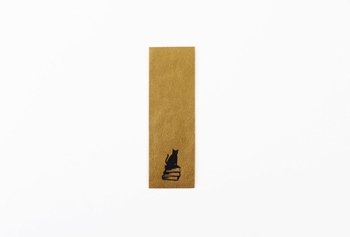 BIBLIOPHILIC COW LEATHER BOOKMARK GD ゴールド