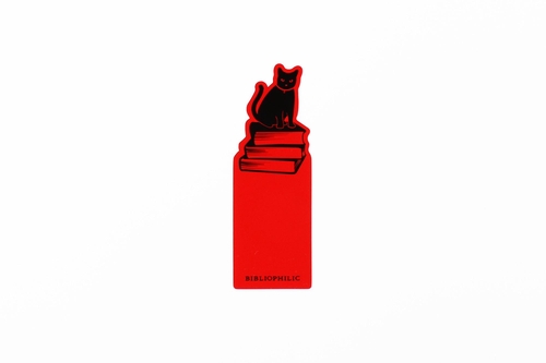 BIBLIOPHILIC COLOR BOOK MARK LOGO CLEAR RED