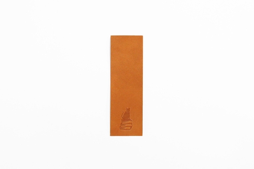 BIBLIOPHILIC COW LEATHER BOOKMARK BR ブラウン